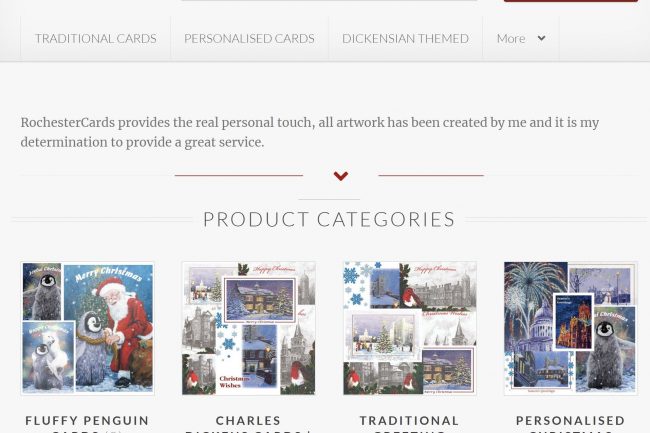 Local SEO, e-commerce, and web design for a small local card business in Kent